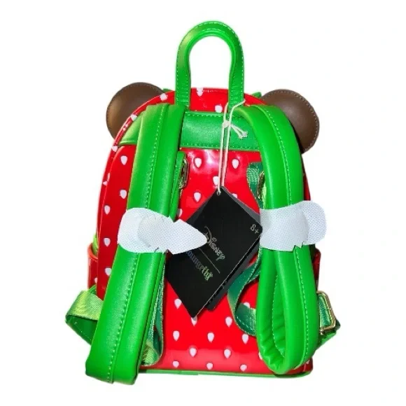 Loungefly Disney Minnie Mouse Scented Chocolate Dipped Strawberry Backpack - Picture 4 of 8